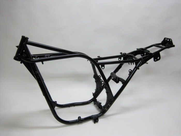 カワサキZ1フレーム塗装：ダイヤモンドコーティング