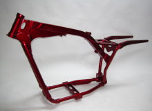 ハーレーダビッドソンフレーム塗装：ダイヤモンドコーティング（３コートキャンディー）