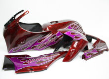 カワサキGPZ900R外装塗装：カスタムペイント（フレーアー塗装）