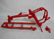 ホンダモンキーフレーム塗装：ダイヤモンドコーティング