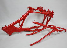 ホンダモトクロスフレーム塗装：パウダーコート