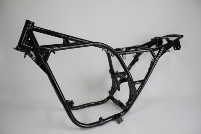 カワサキZ1フレーム塗装：ダイヤモンドコーティング