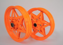 ホンダ星型キャストホイール塗装：パウダーコート