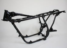 スズキGT750フレーム塗装：ダイヤモンドコーティング