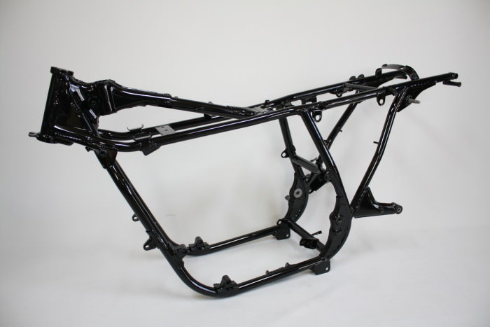 スズキGT750フレーム塗装：ダイヤモンドコーティング