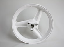 バイク3本スポークホイール塗装：パウダーコート