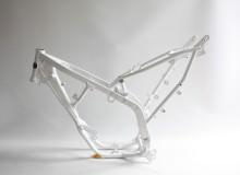 カワサキKDX125フレーム塗装：パウダーコート