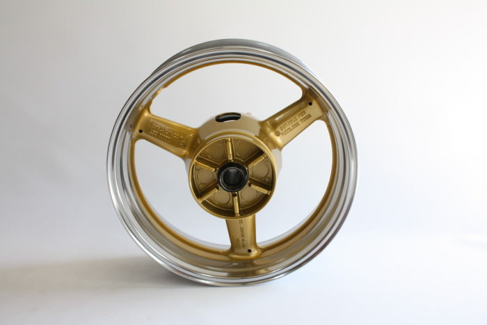 ヤマハXJR1200ホイール塗装：ダイヤモンドコーティング - バイク塗装