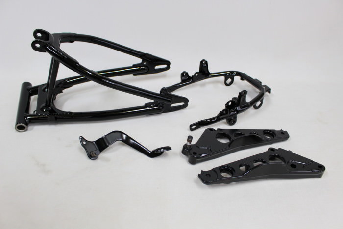 ヤマハRZ250スイングアーム等塗装：パウダーコート