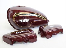 ヤマハTX650外装塗装：純正再現塗装