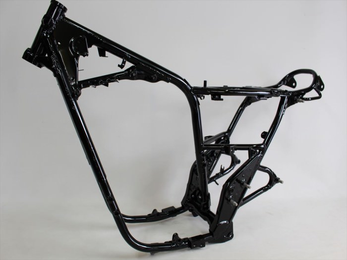 ヤマハTX650フレーム塗装：パウダーコート