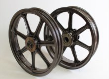 カワサキZマグネシウムホイール塗装：ダイヤモンドコーティング