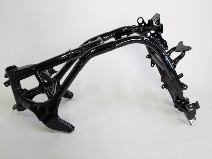 カワサキGPZ900Rフレーム塗装：ダイヤモンドコーティング