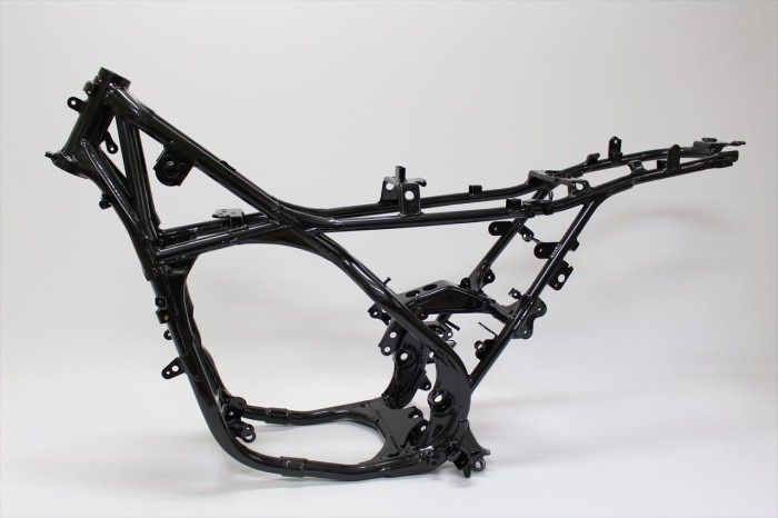 ヤマハYDR250フレーム塗装：ダイヤモンドコーティング