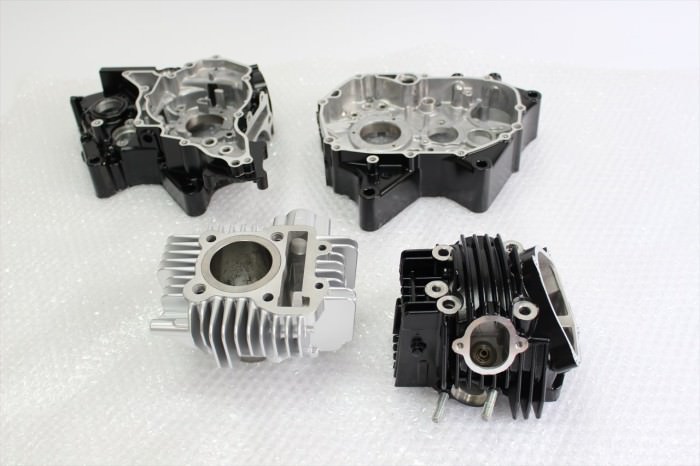 カワサキKSR110エンジン塗装：耐熱塗装ST9000