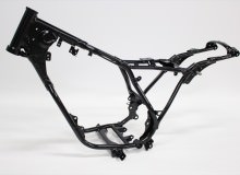 ヤマハRX50フレーム塗装：パウダーコート半艶ブラック