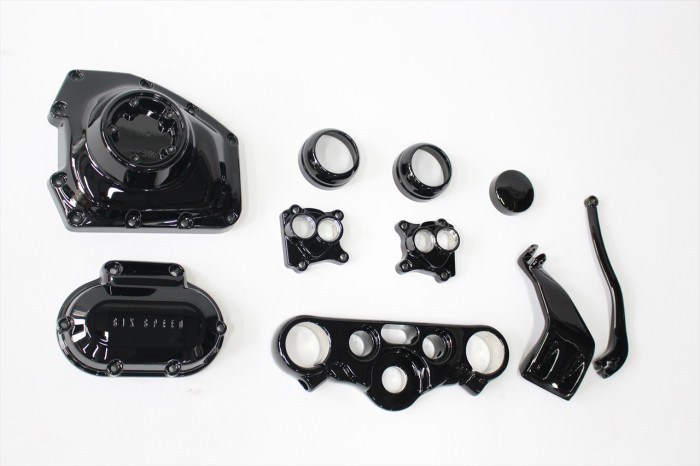 ハーレーダビッドソンエンジンカバー類塗装：ダイヤモンドコーティング