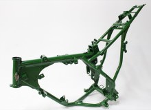 カワサキKSR-2フレーム塗装：パウダーコート