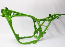 カワサキZ1100Rフレーム塗装：ダイヤモンドコーティング指定グリーン