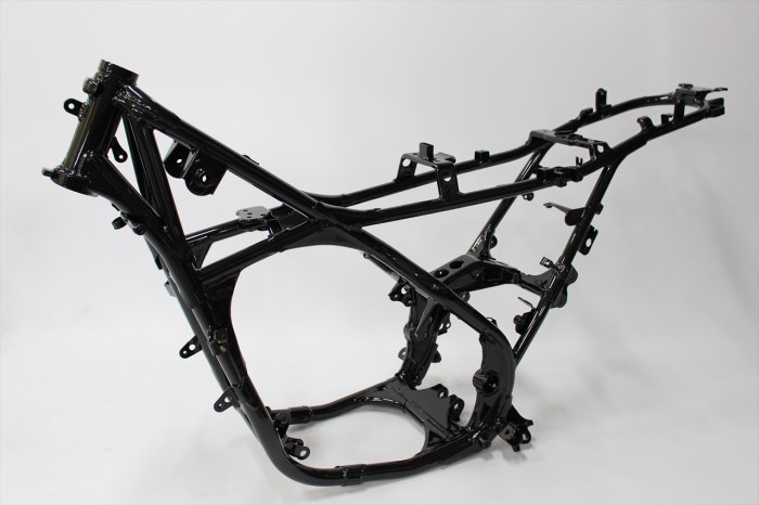 ヤマハTDR250フレーム塗装：ダイヤモンドコーティング