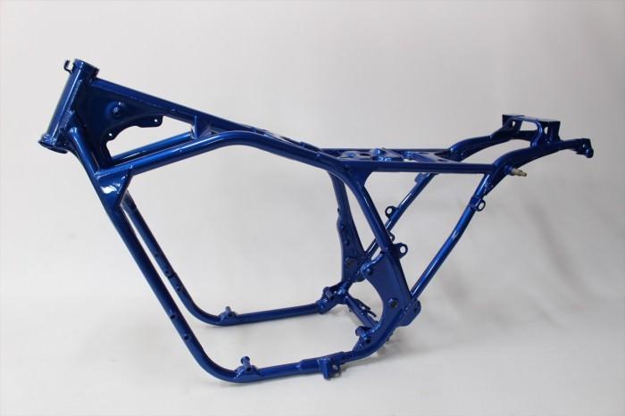 ホンダCB750Fフレーム塗装：ダイヤモンドコーティング指定ブルーパール