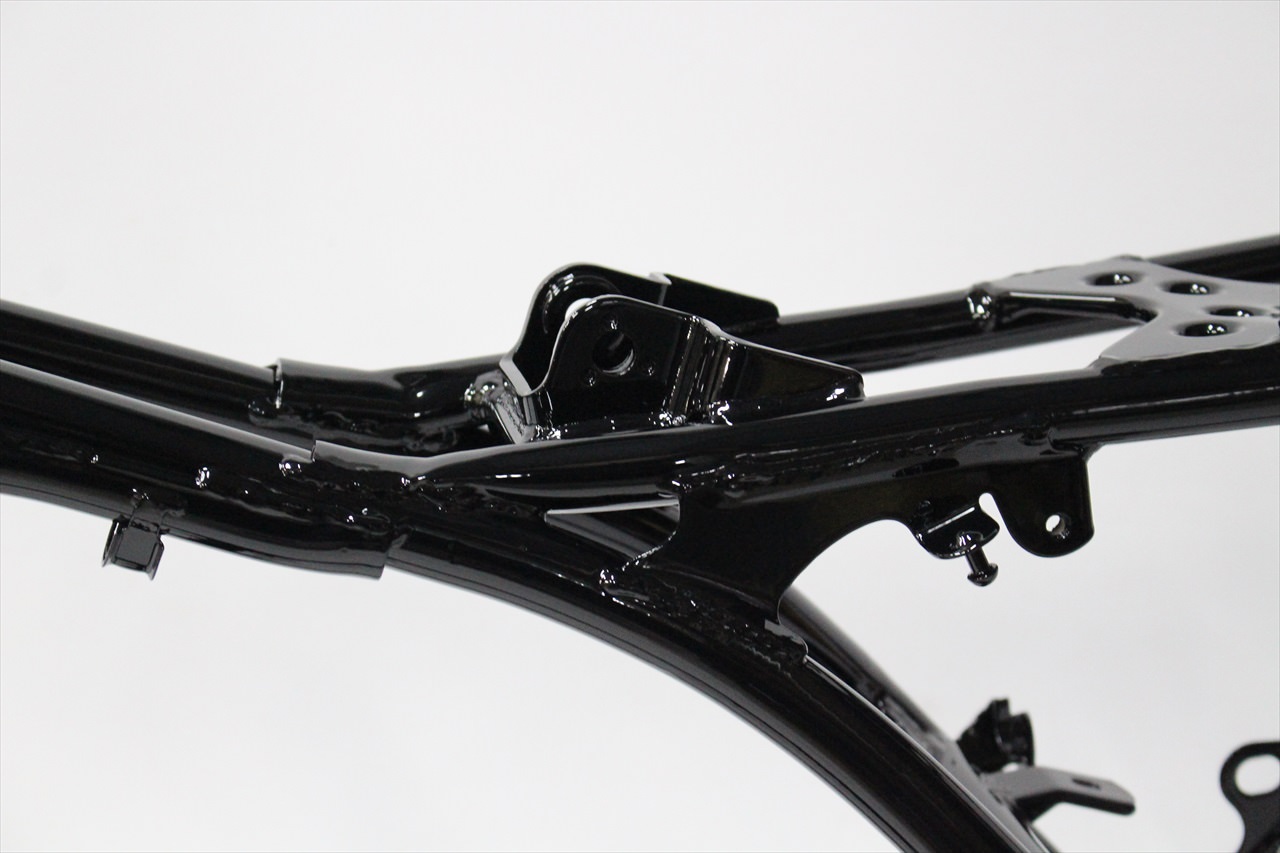 ヤマハRZ350フレーム塗装：パウダーコート - バイク塗装ならグローバル