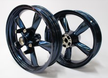 ハーレーダビッドソンホイール塗装：ダイヤモンドコーティング（ガラスフレーク）