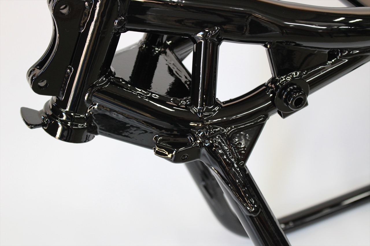 カワサキZRX1200フレーム塗装：パウダーコート - バイク塗装なら