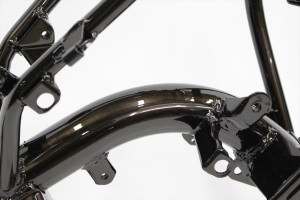 バンバン90フレーム塗装　ダイヤモンドコーティング