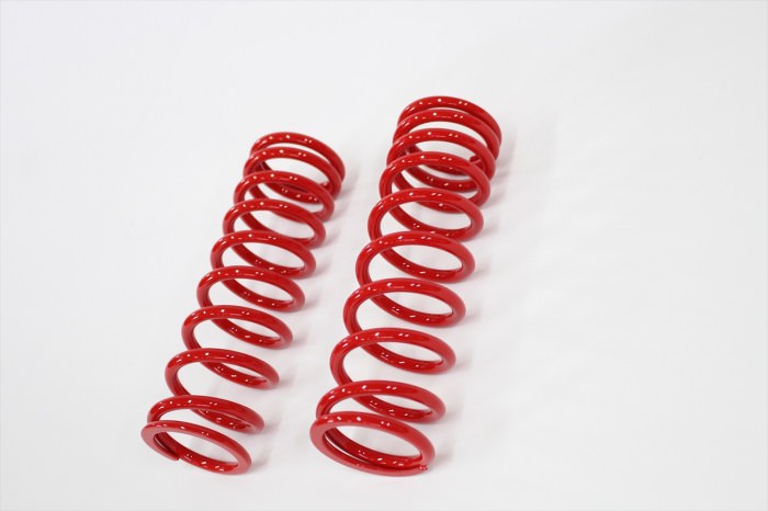 サスペンションスプリング塗装：パウダーコートレッド